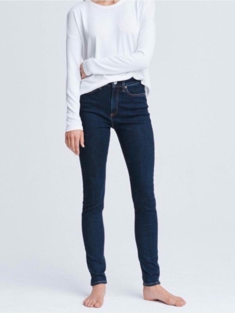 Rag & Bone High Rise Skinny Jeans in Heritage Wash - Size: 29